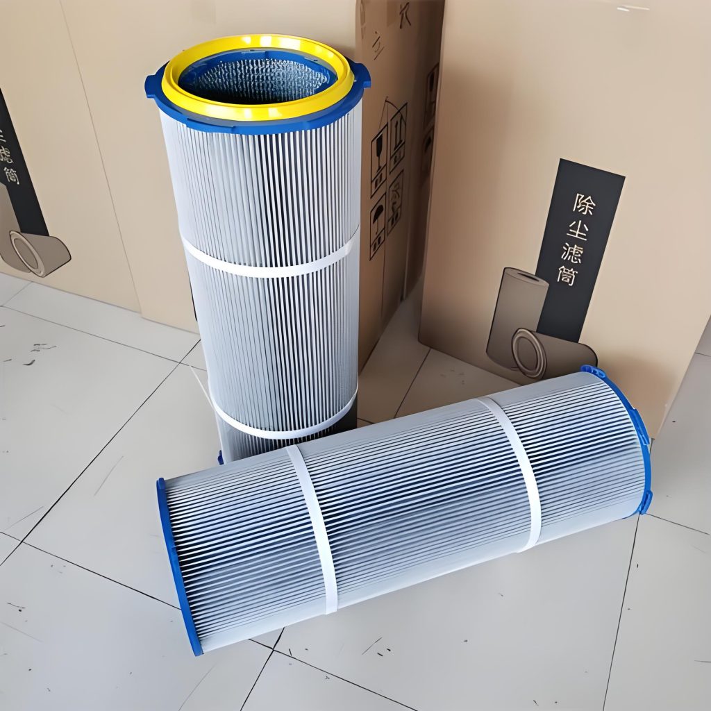Industrial dust collector filter cartridge, PET polyester filter media, OEM replacement cartridge filter for industrial dust collection